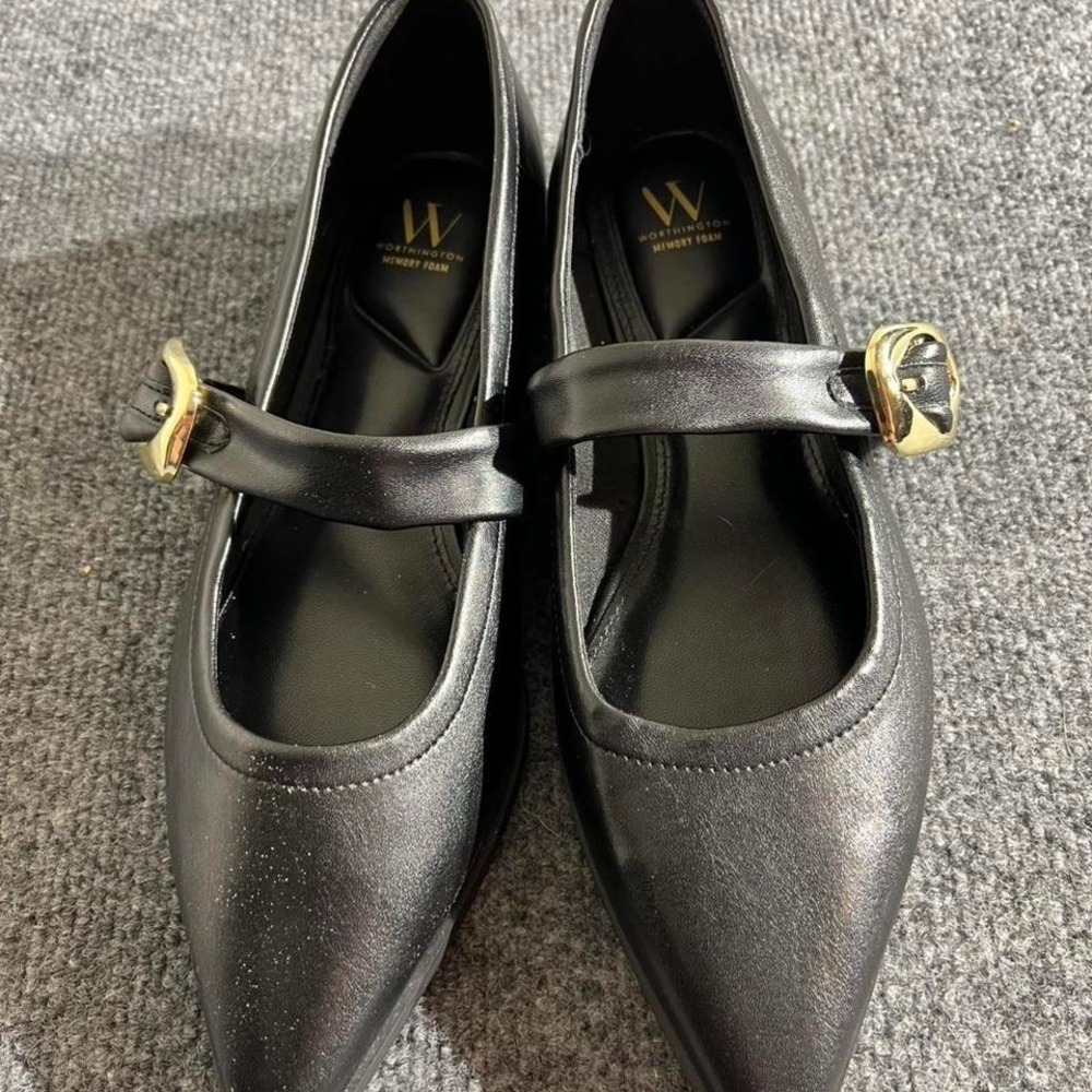 Worthington Black Memory Foam Sole Dress Oxfords  Size 9 Women's